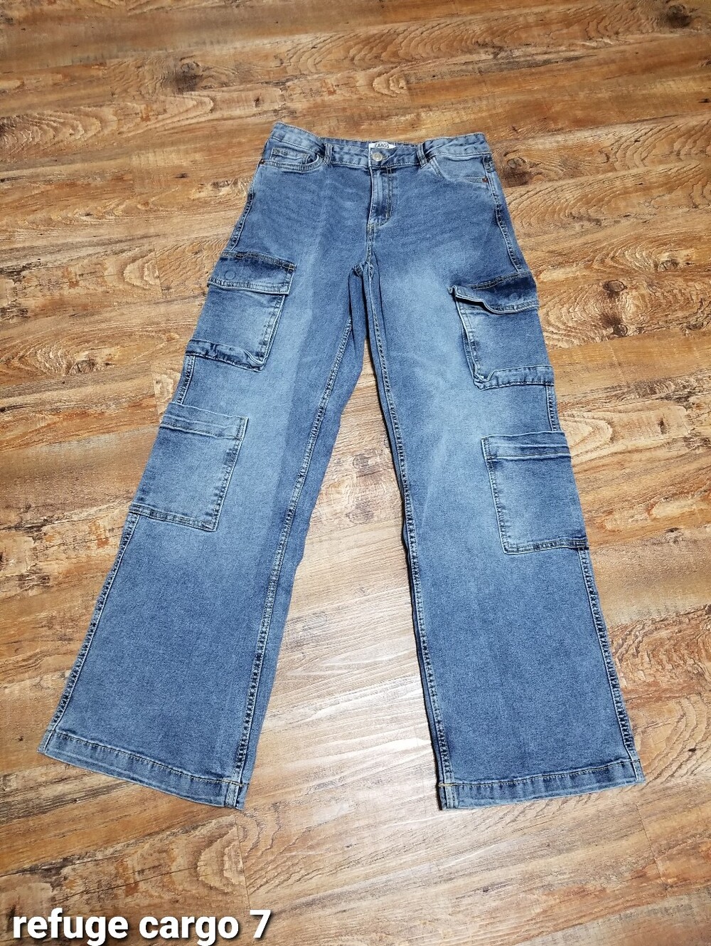 refuge Denim Cargo Jeans in Blue 7